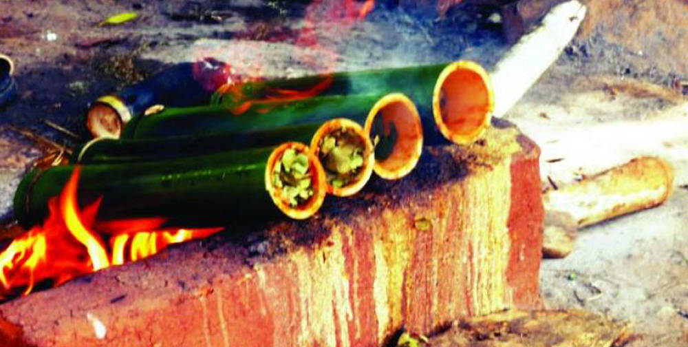 Bamboo Chicken at Maredumilli